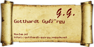 Gotthardt György névjegykártya