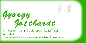 gyorgy gotthardt business card